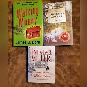 Three Novels Hardback - Nicolas Sparks, Linda Lael Miller, James O. Born(signed)